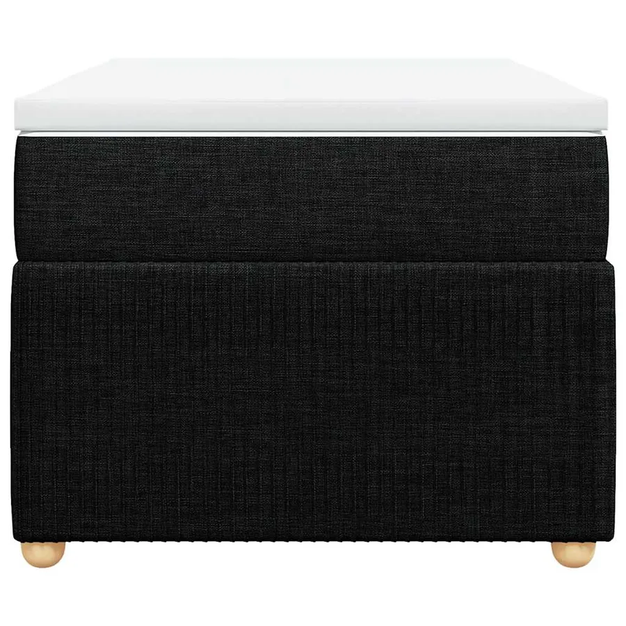Sommier à lattes de lit avec matelas Noir 90x200 cm Tissu - 4