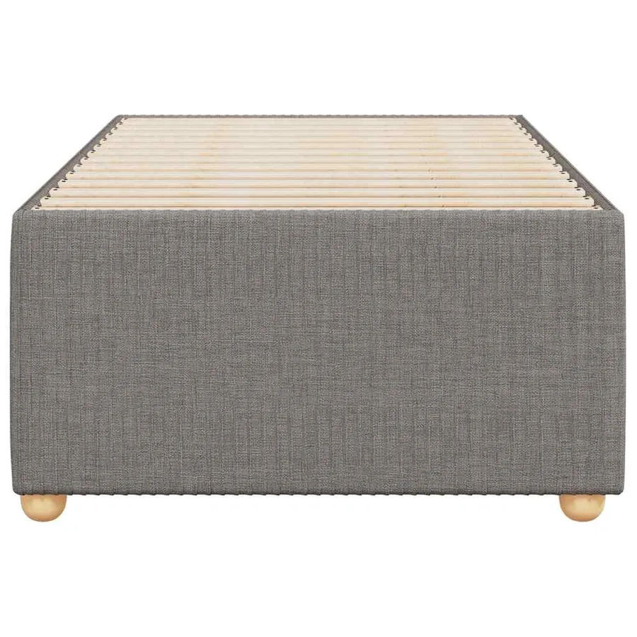 Cadre de lit sans matelas taupe 100x200 cm tissu - 4