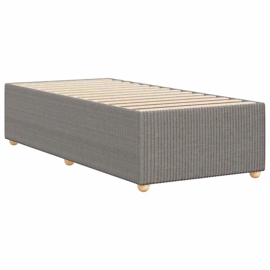 Cadre de lit sans matelas taupe 100x200 cm tissu - 6