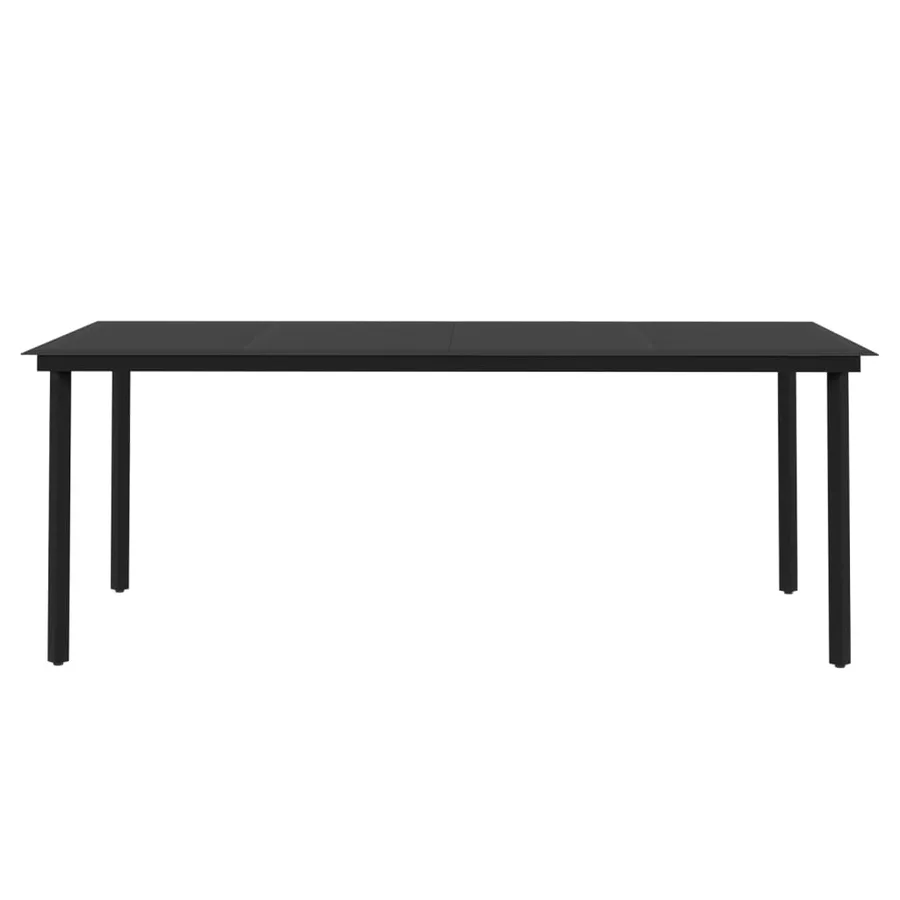 Ensemble à manger de jardin coussins 9 pcs Résine tressée Verre - 5