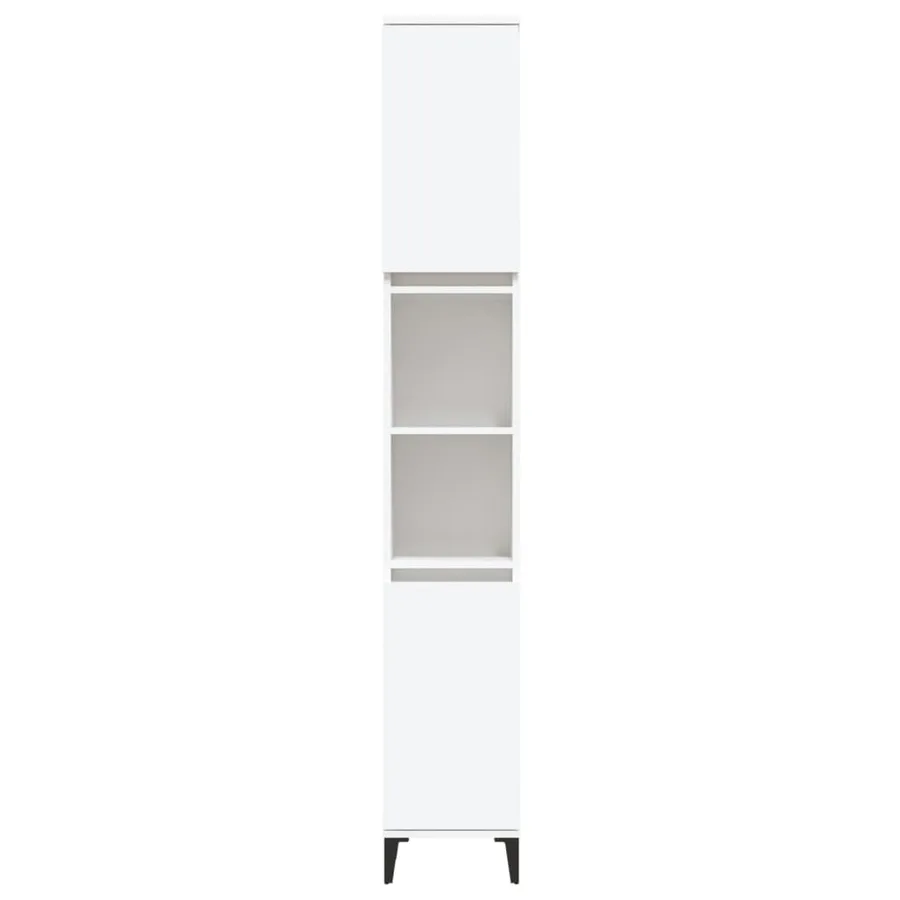 Armoire de salle de bain blanc 30x30x190 cm bois d'ingénierie - 7