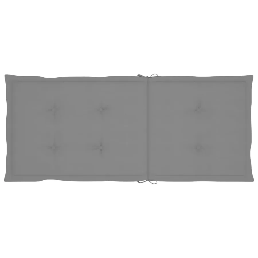 Chaises de jardin lot de 4 avec coussins gris Bois teck solide - 8