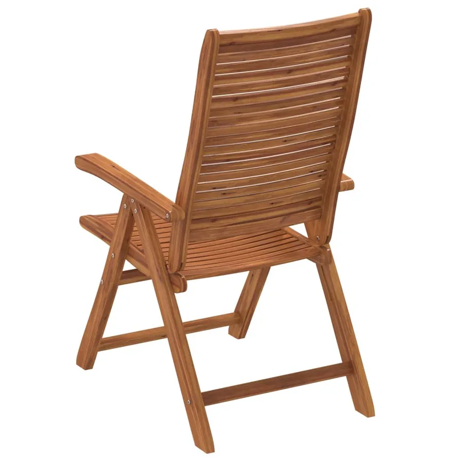 Chaises inclinables de jardin lot de 6 bois massif acacia - 6