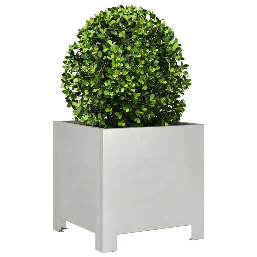 Jardinières 2 pcs 30x30x30 cm acier inoxydable - 4