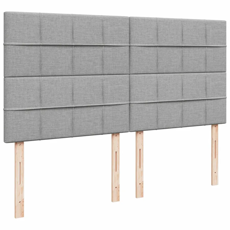 Sommier à lattes de lit avec matelas Gris clair 180x200cm Tissu - 7