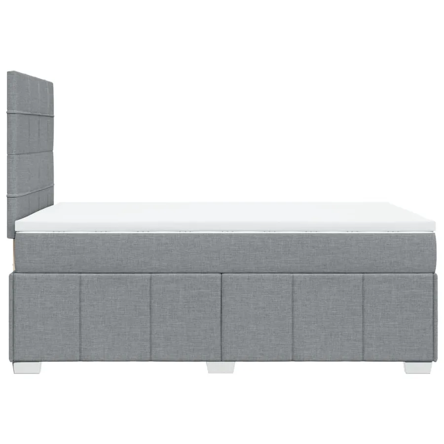 Sommier à lattes de lit avec matelas Gris clair 120x200cm Tissu - 5