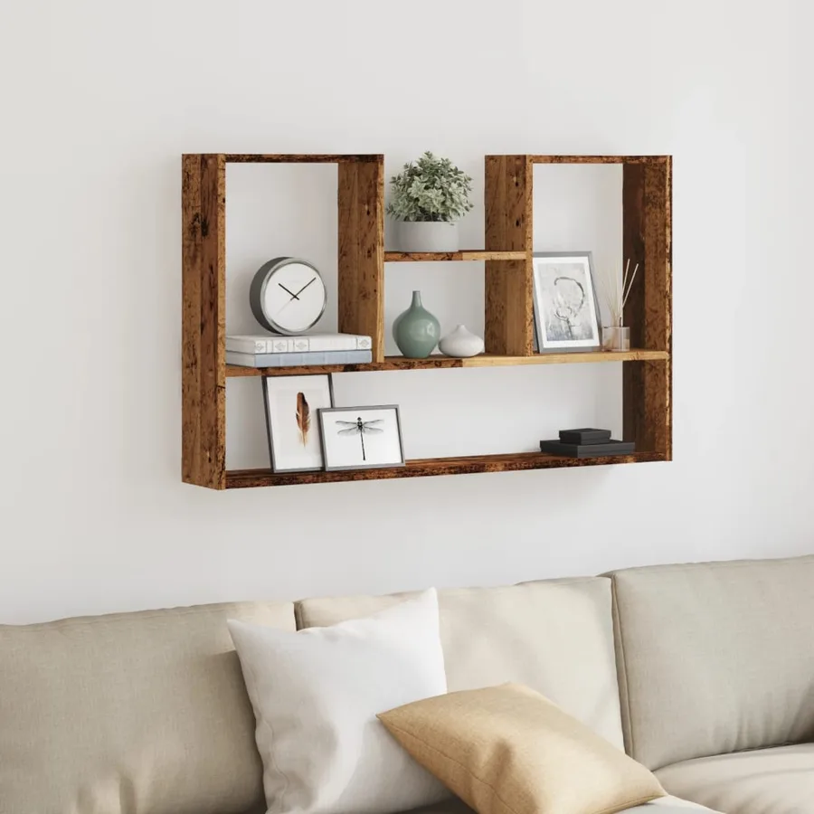Étagère murale vieux bois 99x15x60 cm bois d'ingénierie - 3