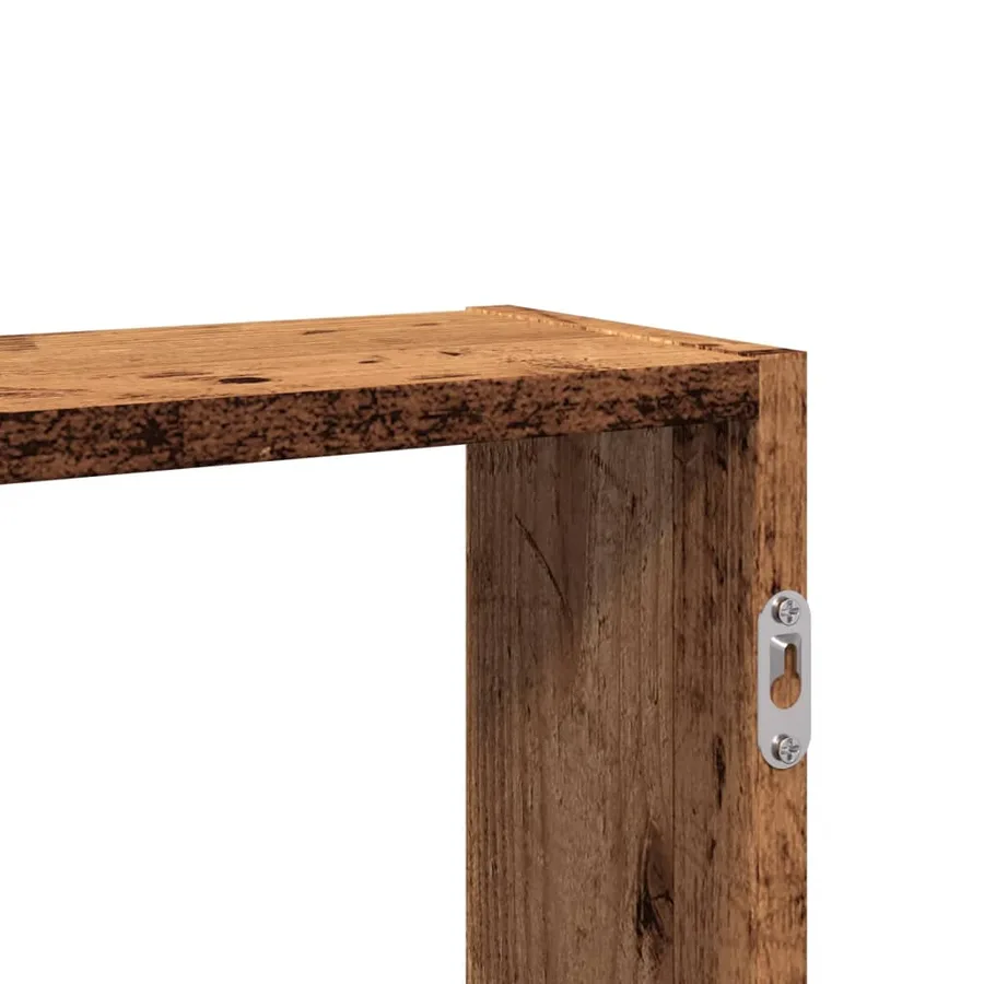 Étagère murale vieux bois 99x15x60 cm bois d'ingénierie - 8