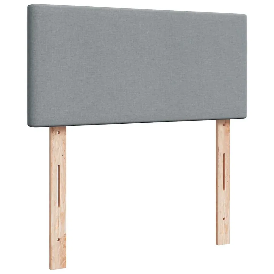 Sommier à lattes de lit avec matelas gris clair 80x200 cm tissu - 12