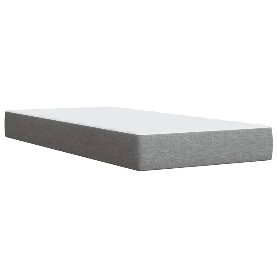 Sommier à lattes de lit avec matelas gris clair 80x200 cm tissu - 10