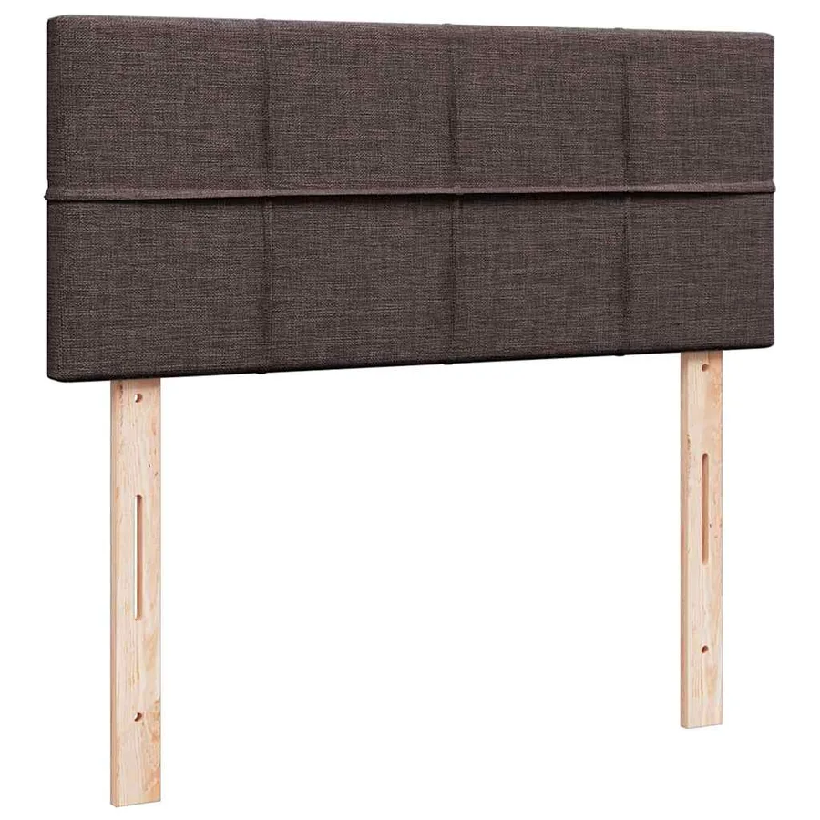 Sommier à lattes de lit et matelas marron foncé 120x190cm tissu - 7