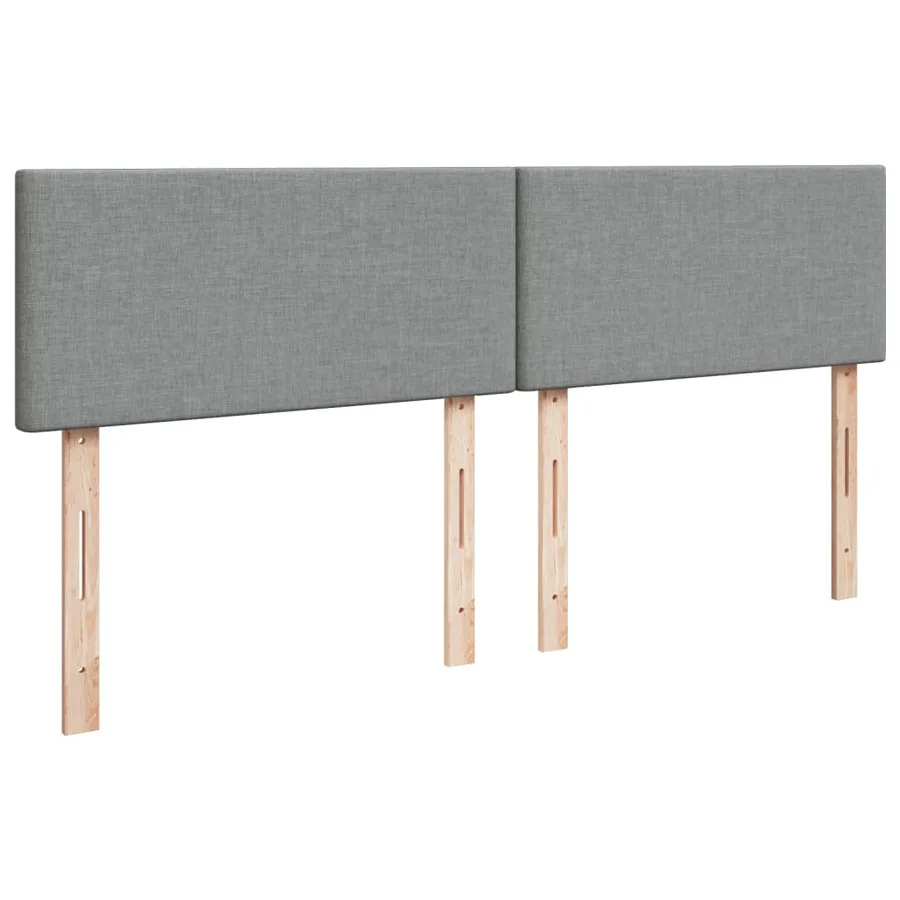 Sommier à lattes de lit avec matelas Gris clair 160x200cm Tissu - 12