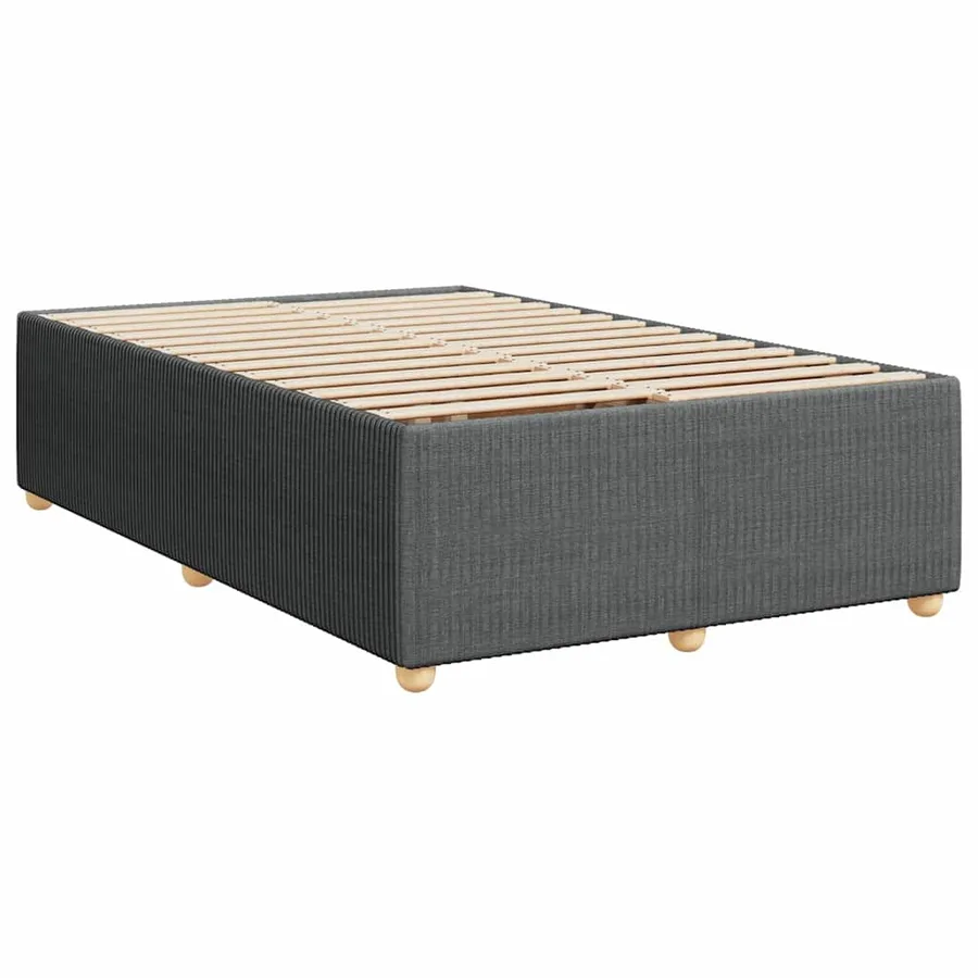 Sommier à lattes de lit avec matelas gris foncé 120x190cm tissu - 8