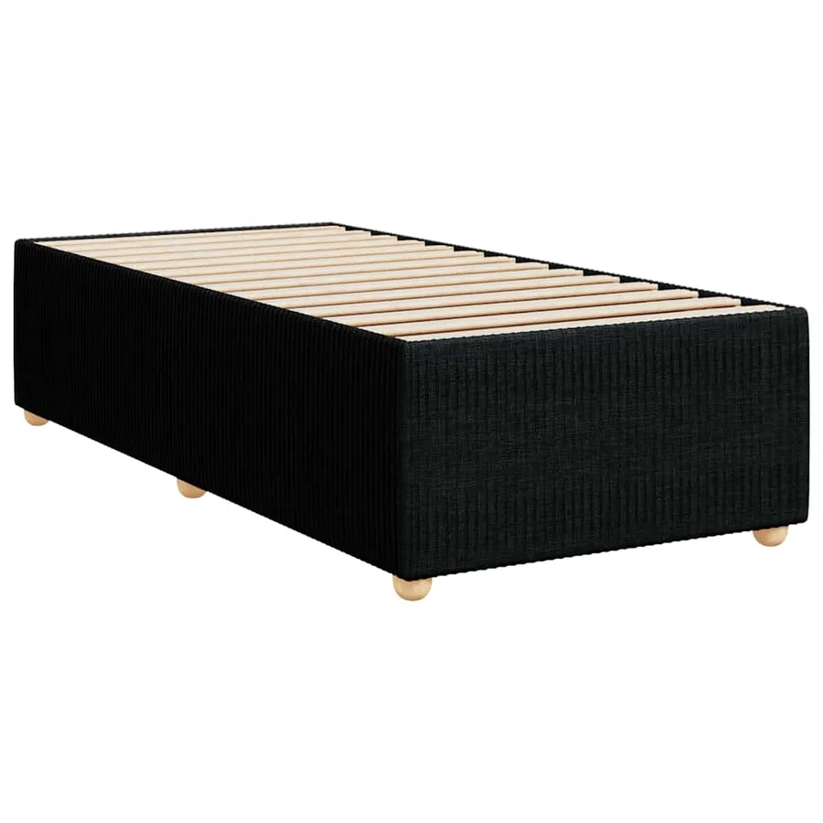 Sommier à lattes de lit avec matelas Noir 90x200 cm Tissu - 10