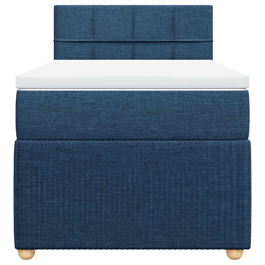 Sommier à lattes de lit avec matelas Bleu 90x200 cm Tissu - 6