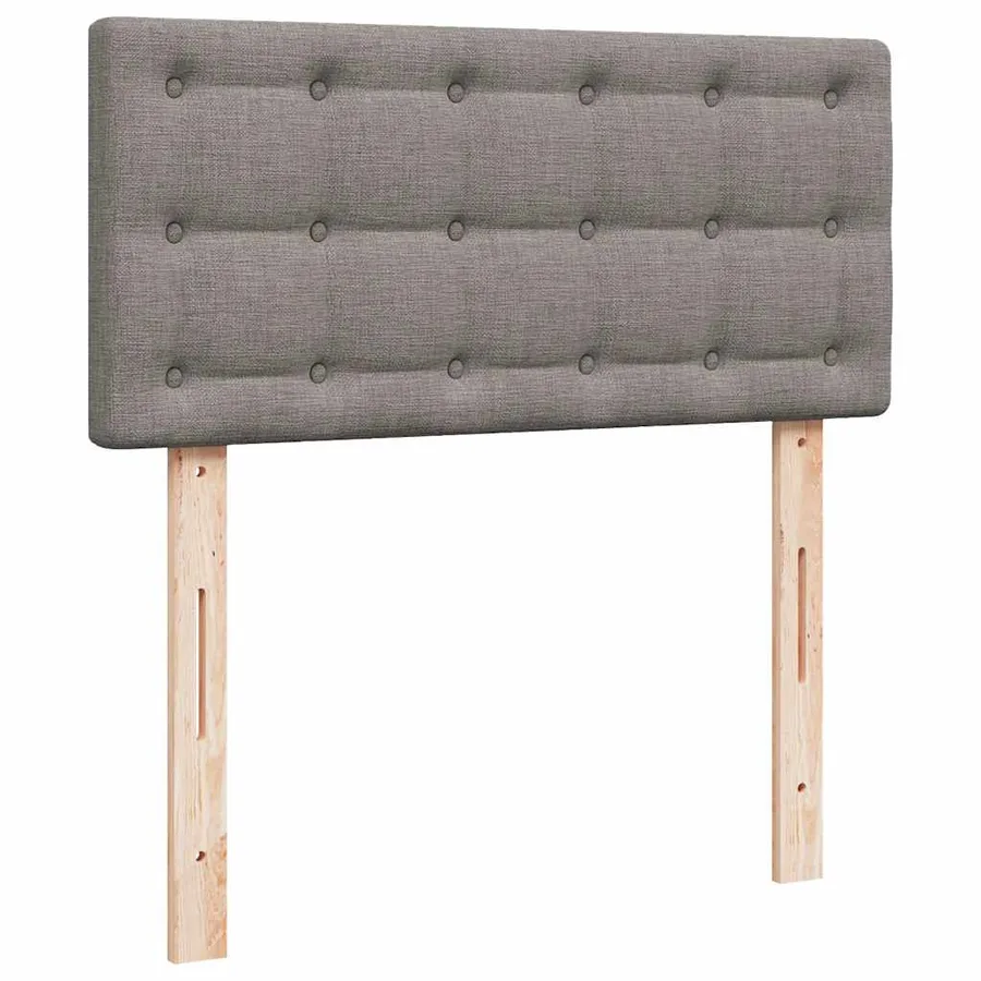 Sommier à lattes de lit avec matelas Taupe 100x200 cm Tissu - 12