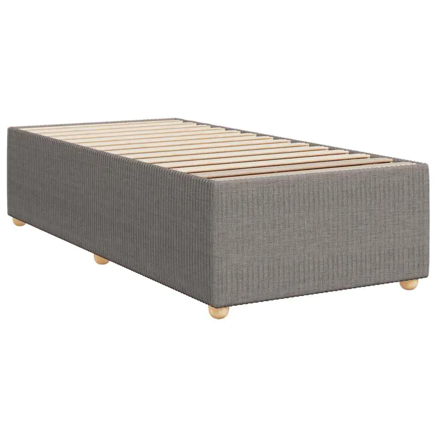 Sommier à lattes de lit avec matelas Taupe 100x200 cm Tissu - 9