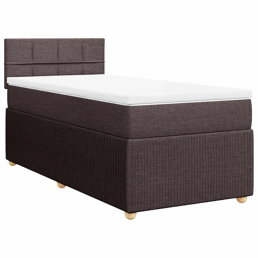Sommier à lattes de lit avec matelas Marron foncé 100x200 cm - 3