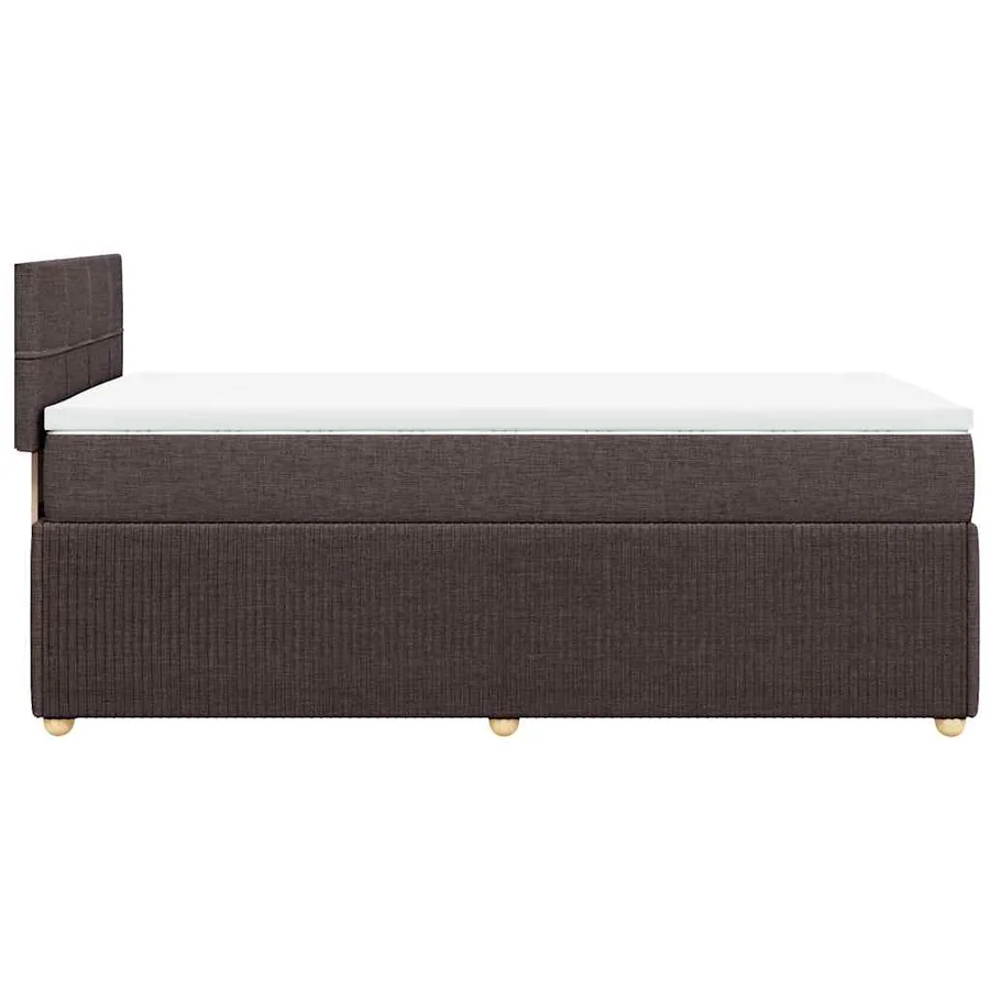 Sommier à lattes de lit avec matelas Marron foncé 100x200 cm - 7