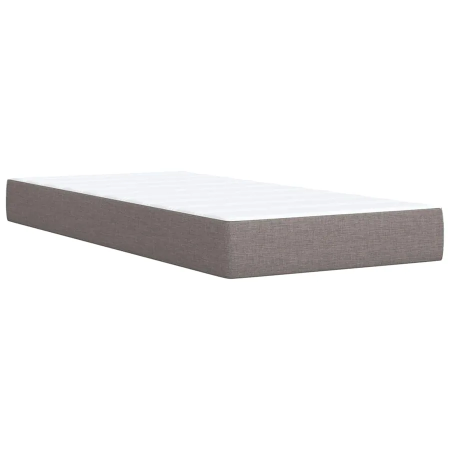 Sommier à lattes de lit avec matelas Taupe 100x200 cm Tissu - 10