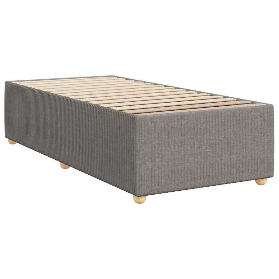 Sommier à lattes de lit avec matelas Taupe 100x200 cm Tissu - 8