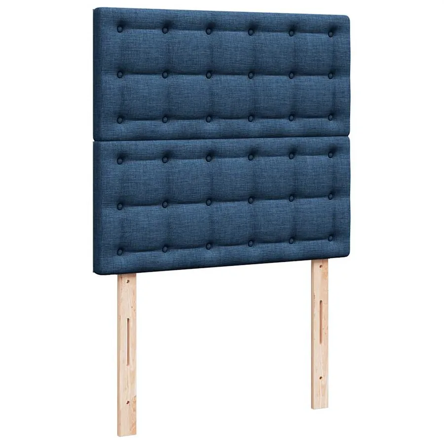 Sommier à lattes de lit avec matelas Bleu 90x200 cm Tissu - 7