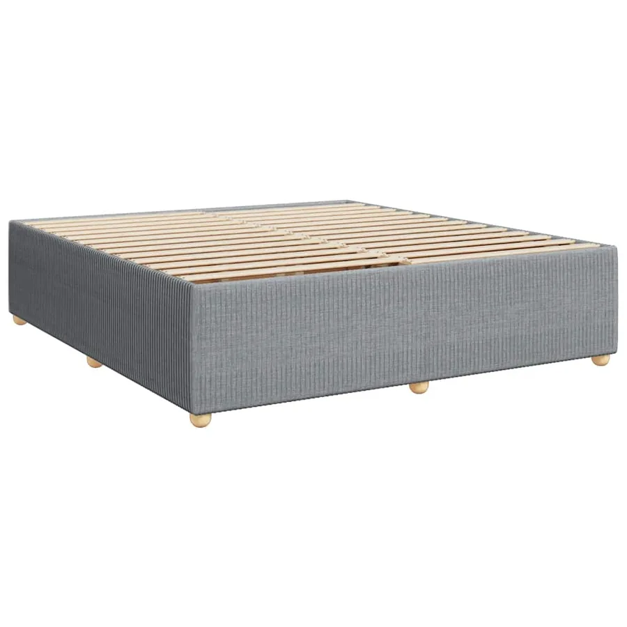Sommier à lattes de lit avec matelas Gris clair 180x200cm Tissu - 7