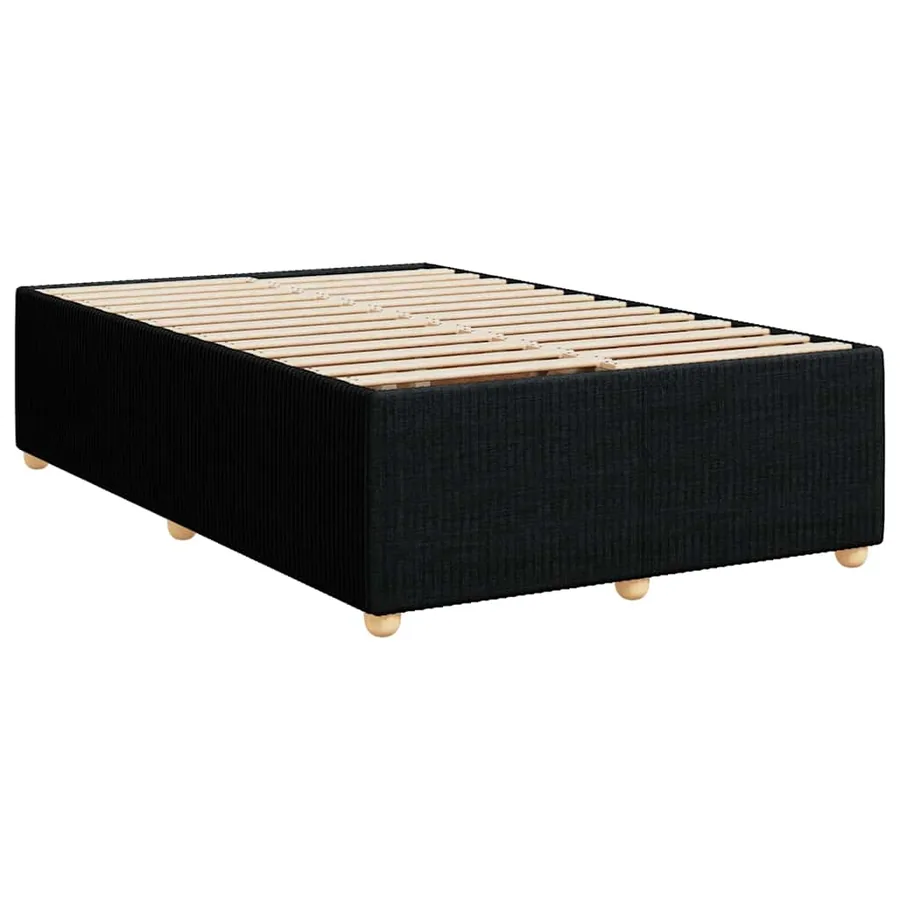 Cadre de lit sans matelas noir 120x200 cm tissu - 3