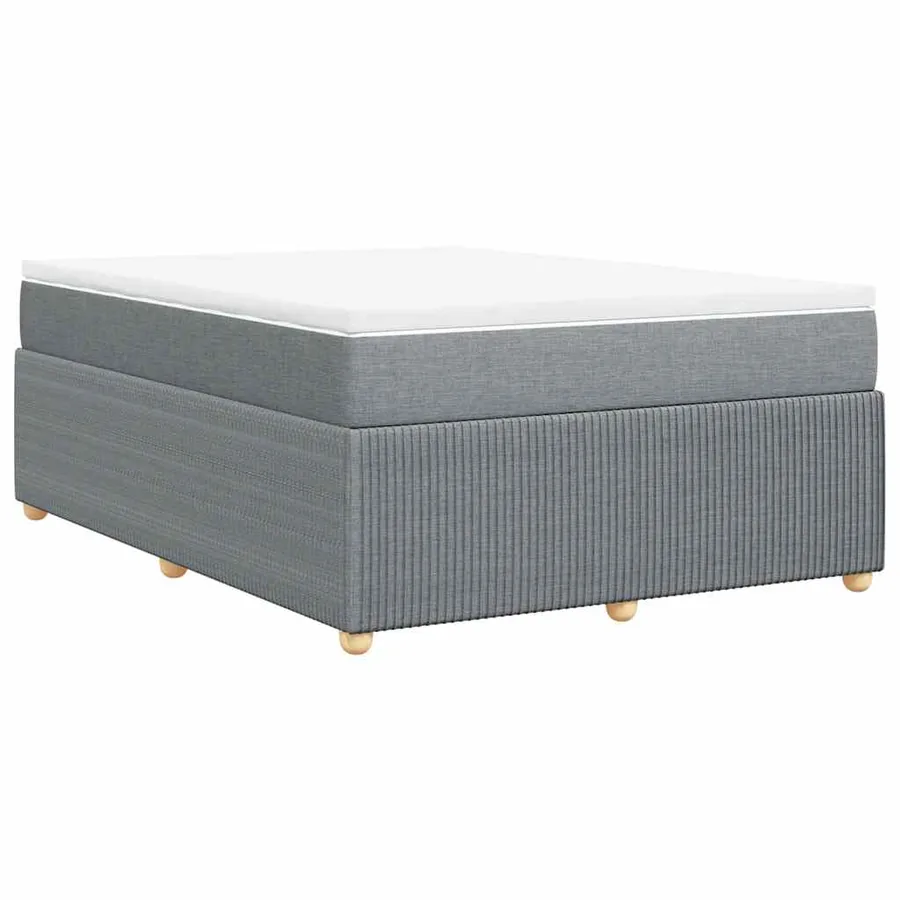 Sommier à lattes de lit avec matelas Gris clair 160x200cm Tissu - 6