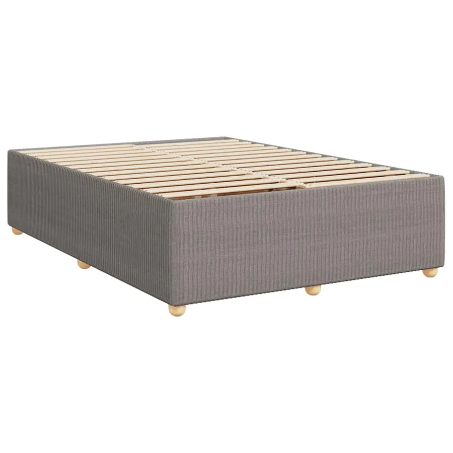Sommier à lattes de lit avec matelas Taupe 160x200 cm Tissu - 8