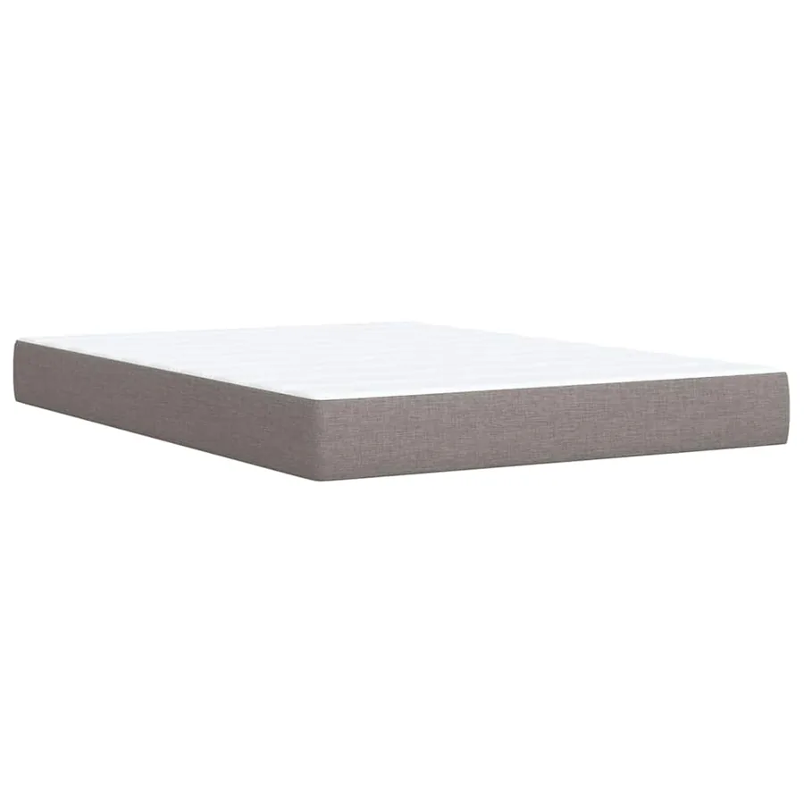Sommier à lattes de lit avec matelas Taupe 160x200 cm Tissu - 9