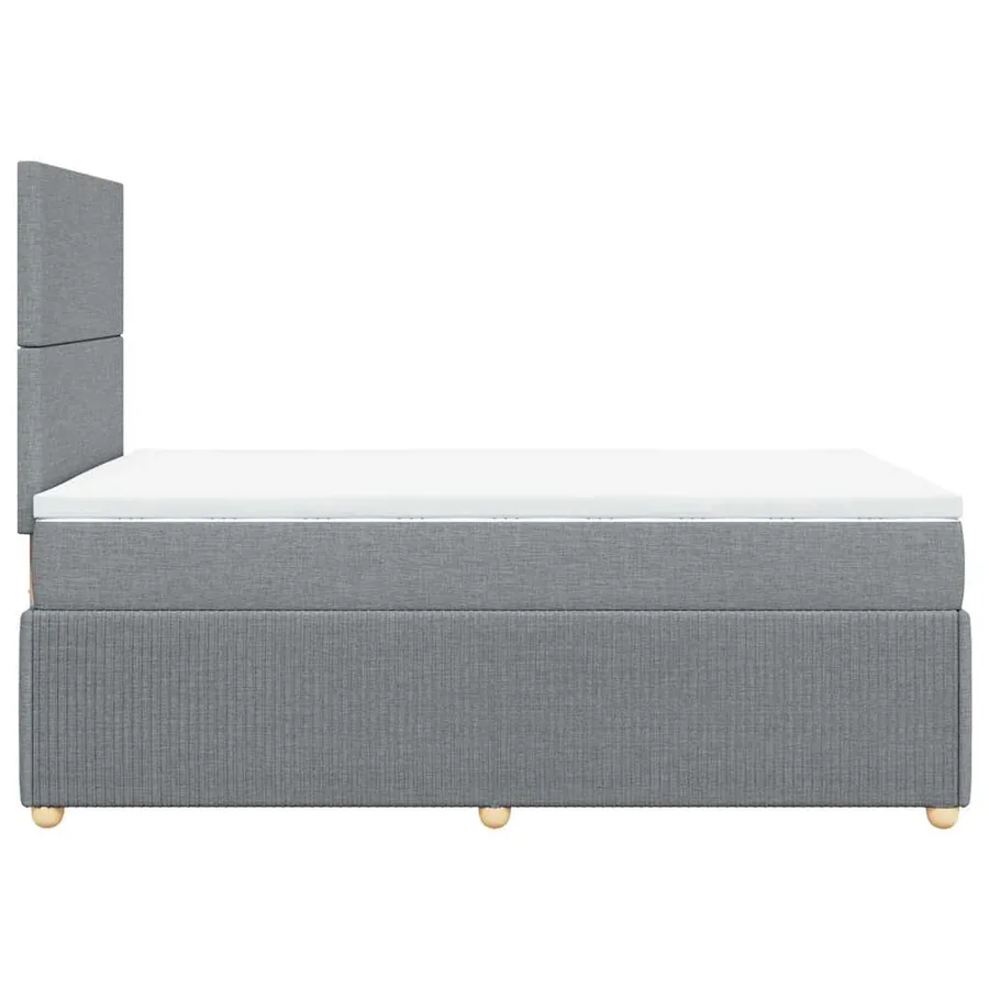 Sommier à lattes de lit avec matelas Gris clair 120x200cm Tissu - 5
