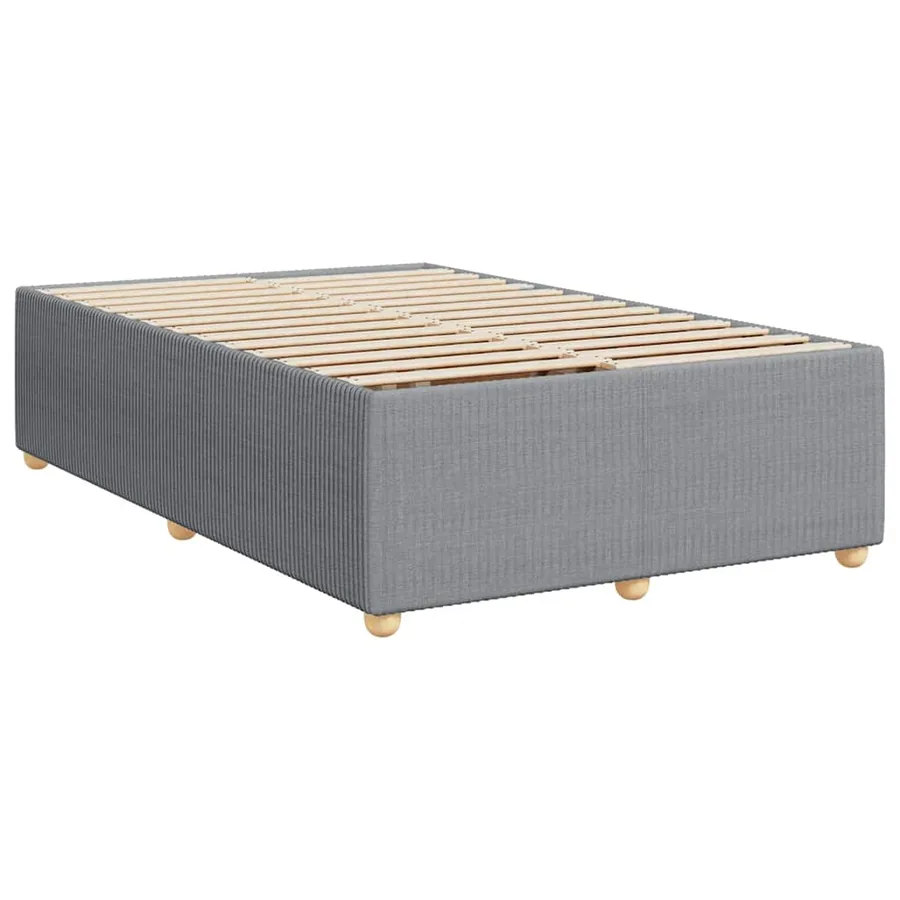 Sommier à lattes de lit avec matelas Gris clair 120x200cm Tissu - 7