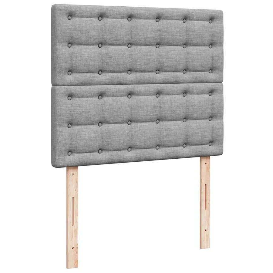 Sommier à lattes de lit avec matelas Gris clair 120x200cm Tissu - 7