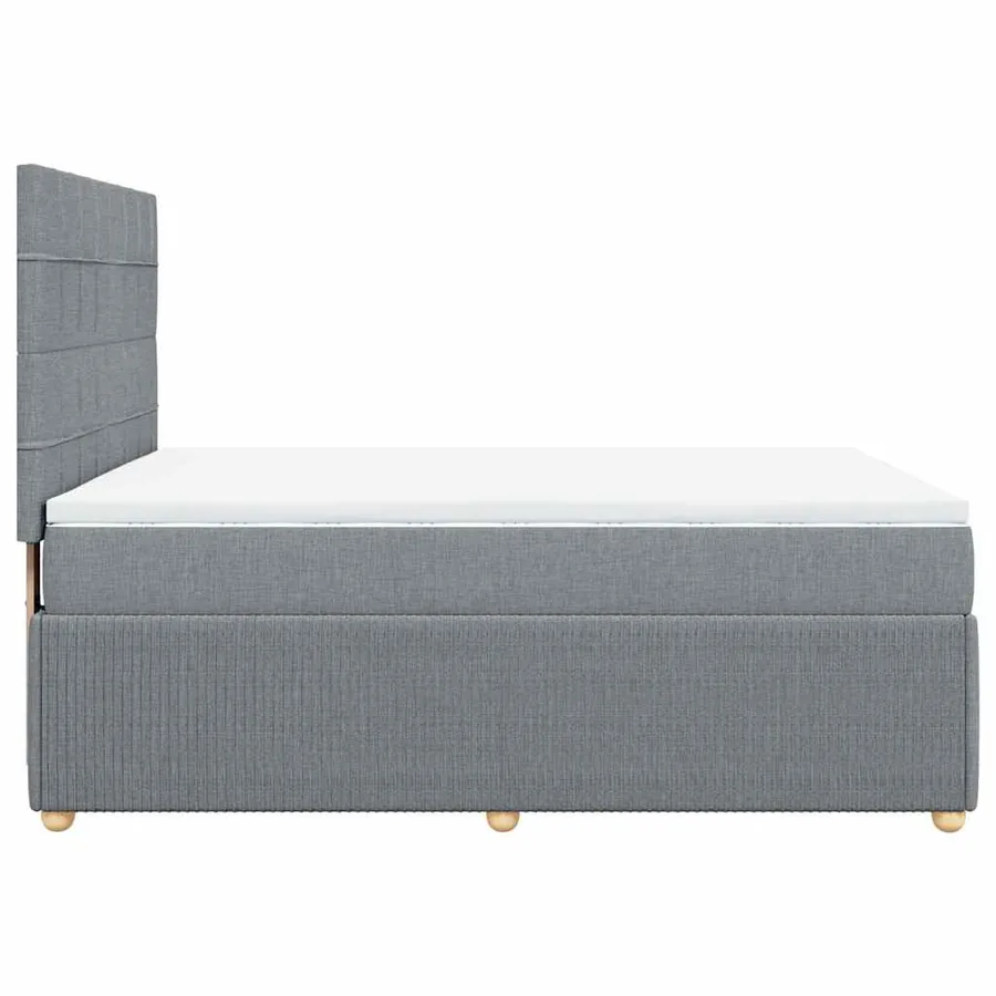 Sommier à lattes de lit avec matelas Gris clair 160x200cm Tissu - 5