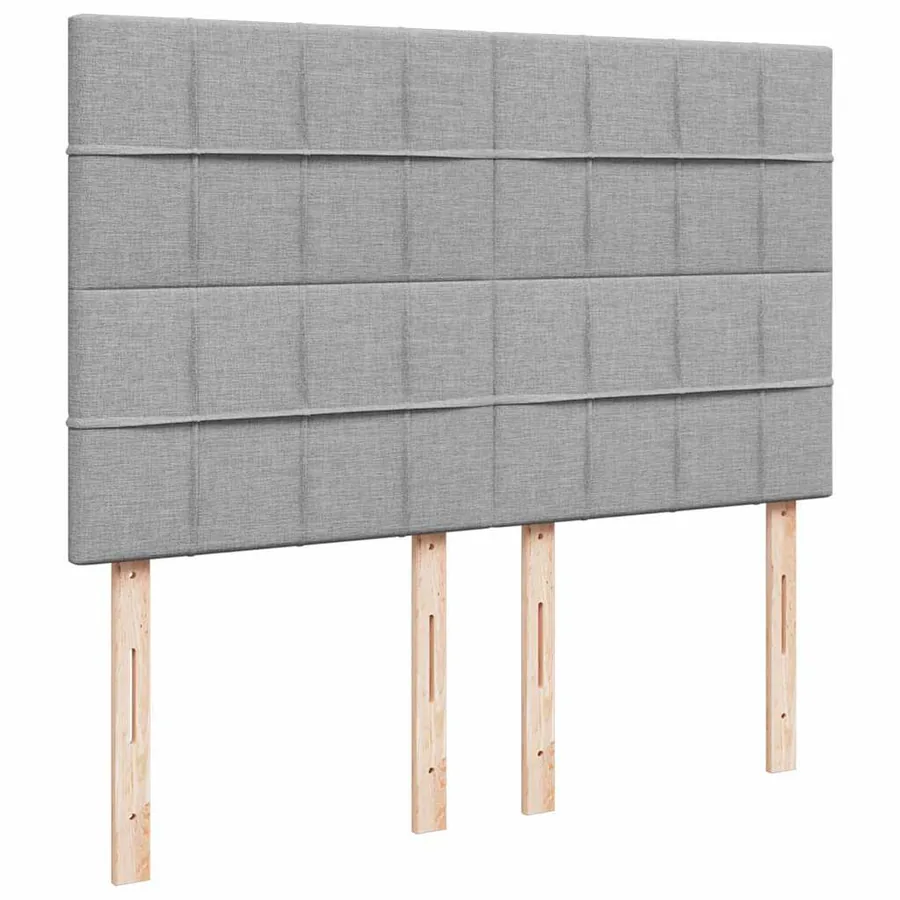 Sommier à lattes de lit avec matelas Gris clair 160x200cm Tissu - 7