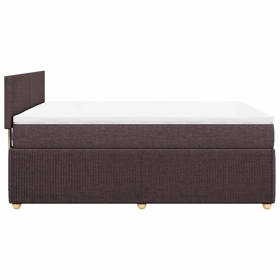Sommier à lattes de lit avec matelas Marron foncé 140x200 cm - 7