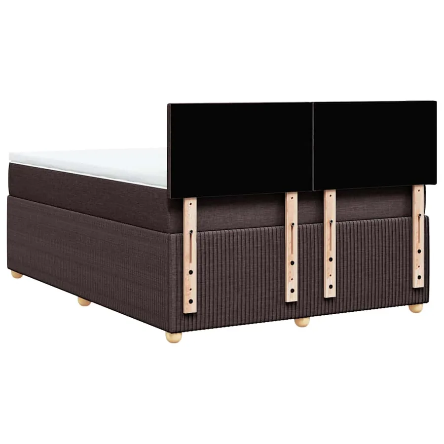Sommier à lattes de lit avec matelas Marron foncé 140x200 cm - 8