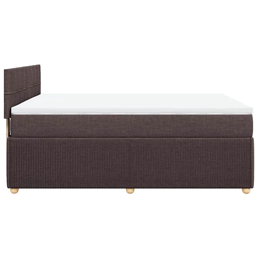 Sommier à lattes de lit avec matelas Marron foncé 140x200 cm - 7