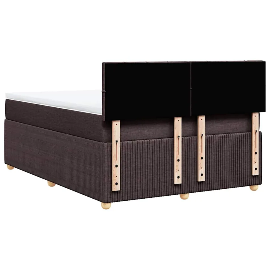 Sommier à lattes de lit avec matelas Marron foncé 140x200 cm - 8