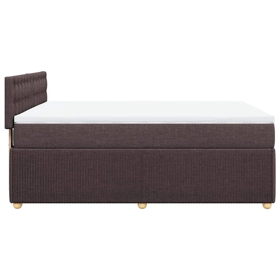 Sommier à lattes de lit avec matelas Marron foncé 140x200 cm - 7