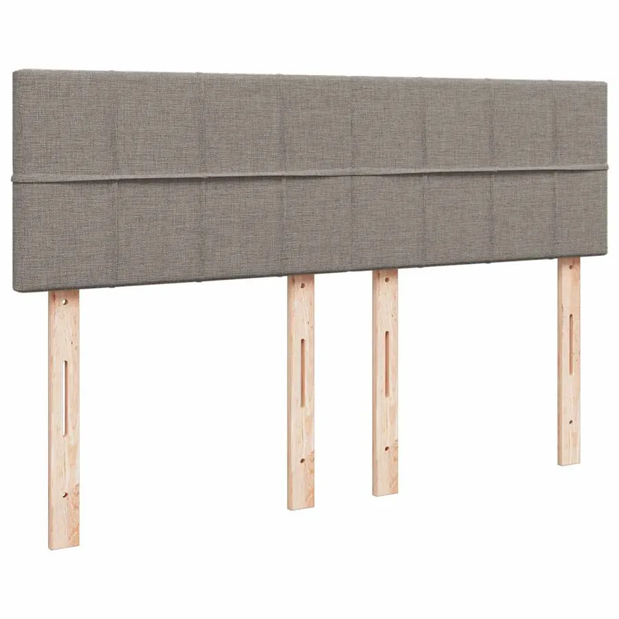Sommier à lattes de lit avec matelas Taupe 140x200 cm Tissu - 7