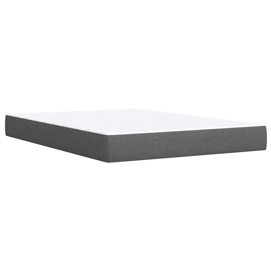 Sommier à lattes de lit avec matelas Gris foncé 140x200cm Tissu - 10
