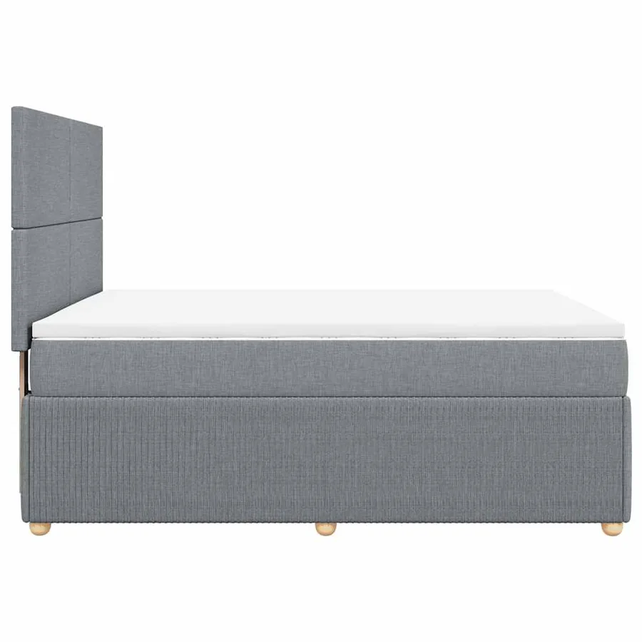 Sommier à lattes de lit avec matelas Gris clair 160x200cm Tissu - 7
