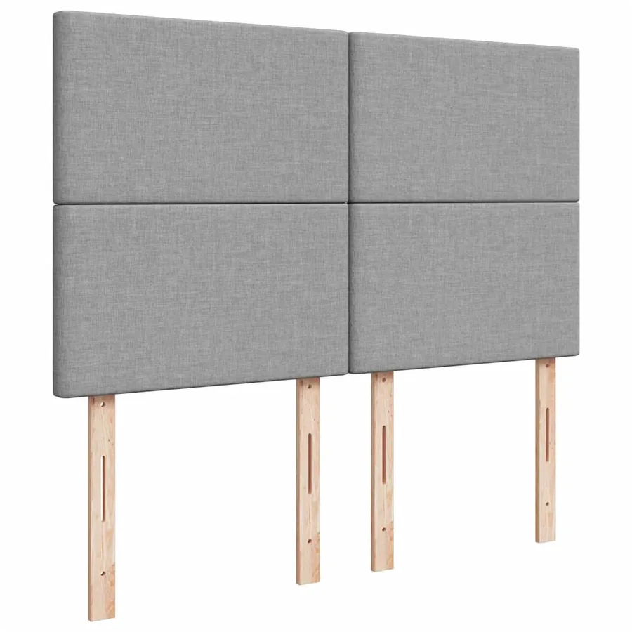 Sommier à lattes de lit avec matelas Gris clair 160x200cm Tissu - 9
