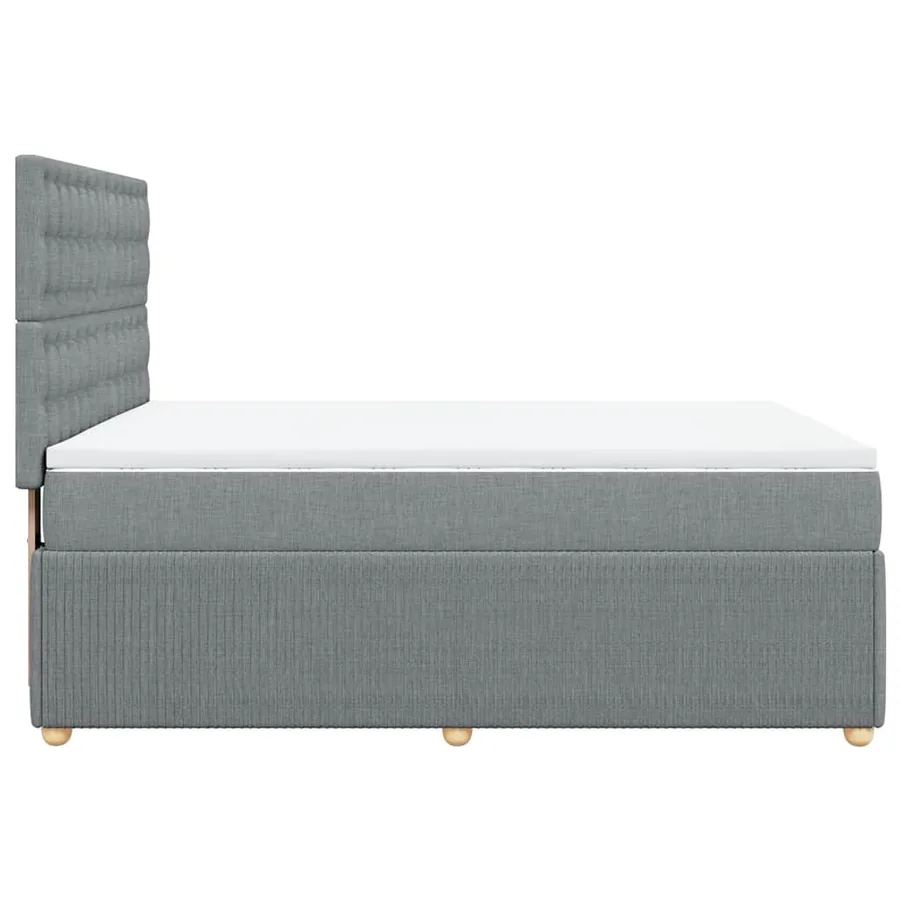 Sommier à lattes de lit avec matelas Gris clair 160x200cm Tissu - 7
