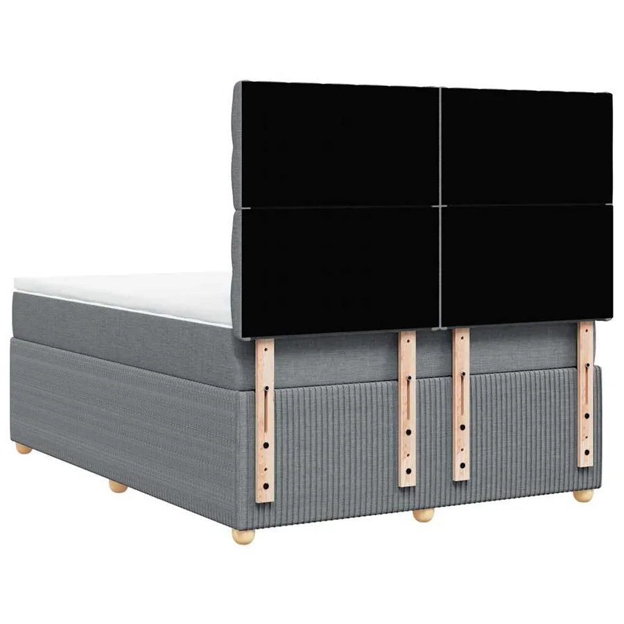 Sommier à lattes de lit avec matelas Gris clair 160x200cm Tissu - 8