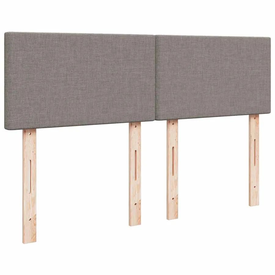 Sommier à lattes de lit avec matelas Taupe 160x200 cm Tissu - 12