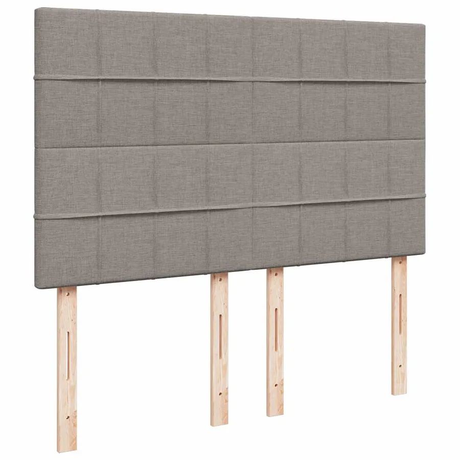 Sommier à lattes de lit avec matelas Taupe 160x200 cm Tissu - 7