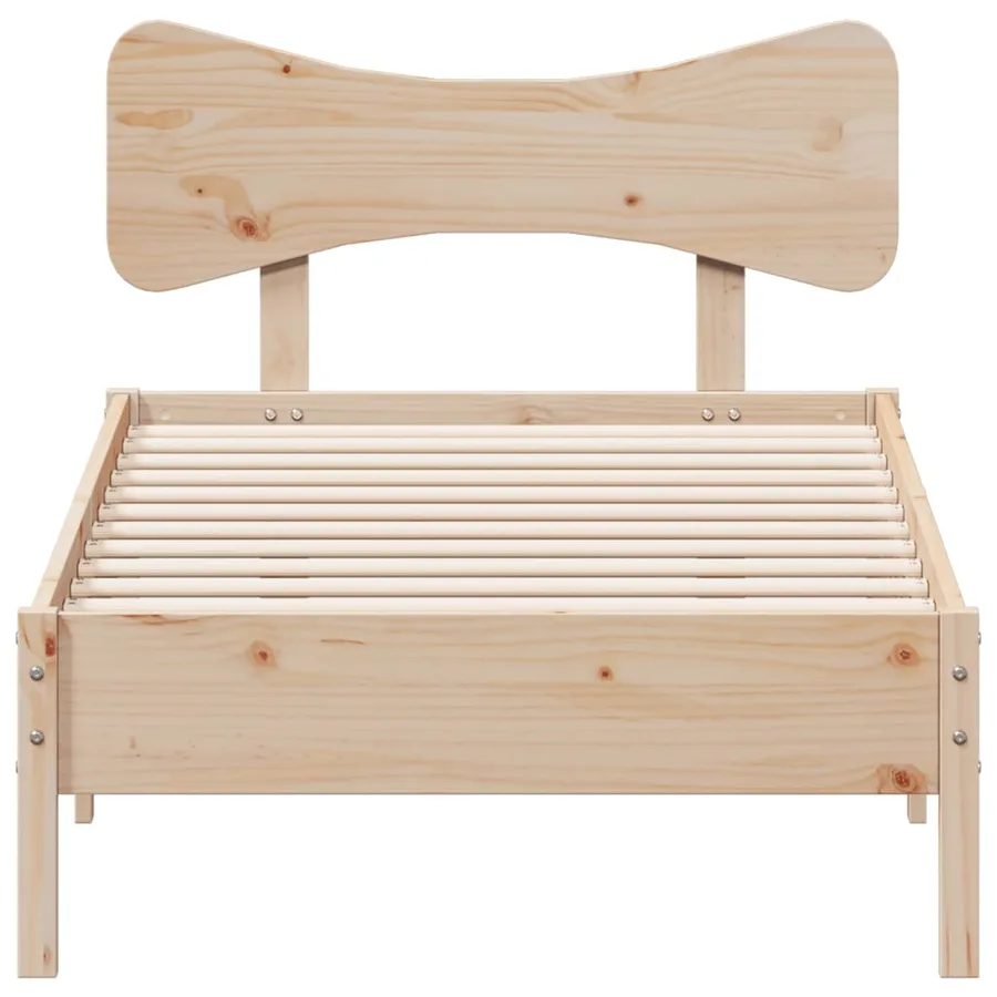 Cadre de lit sans matelas 90x200 cm bois de pin massif - 4